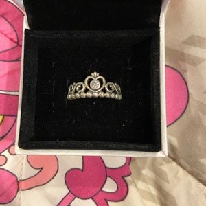 Princess tiara crown ring